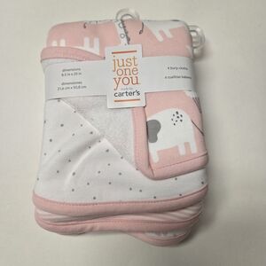 Just One You Made By Carters 4pc Burp Cloths Pink Baby Girl